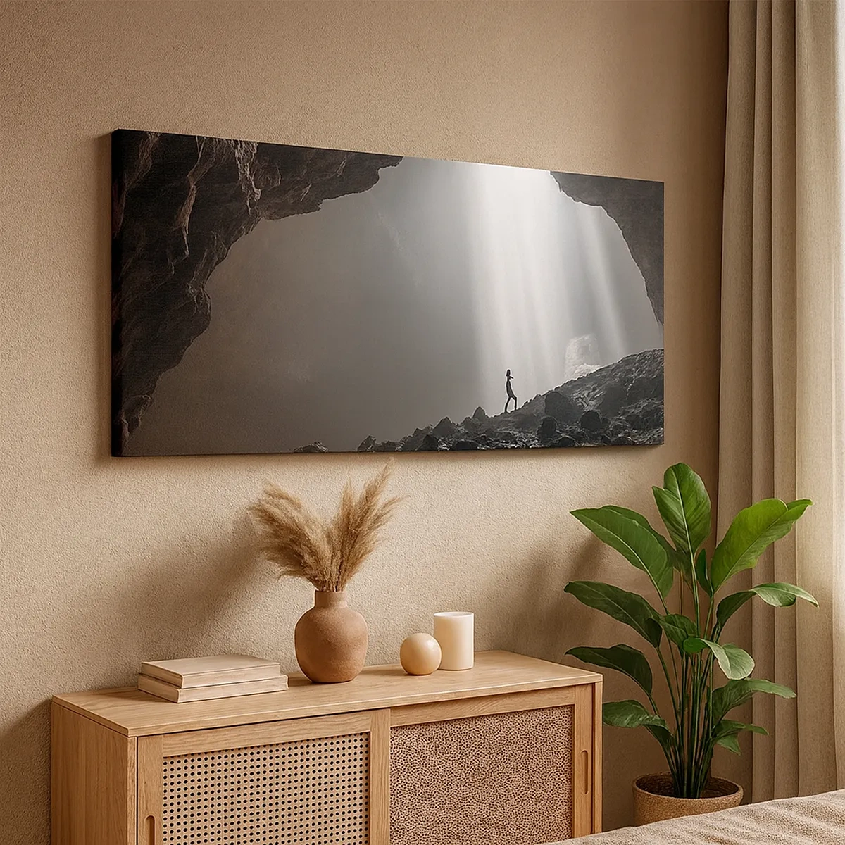 Obraz na plátne - Svetelná jaskyňa - 30x30 cm