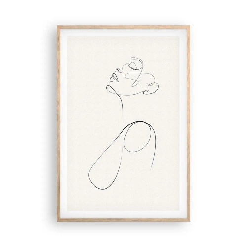 Plagát v ráme zo svetlého duba - Zamotaná v snoch - 61x91 cm