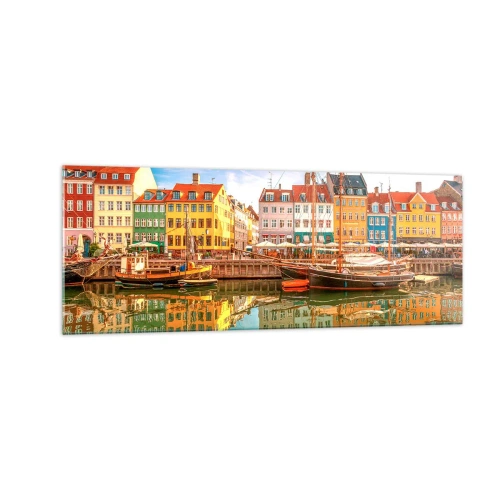 Obraz na skle - Pri vode hladkej ako zrkadlo - 140x50 cm