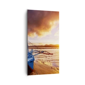 Obraz na plátne - Po celom dni sa natiahnuť na piesku - 65x120 cm
