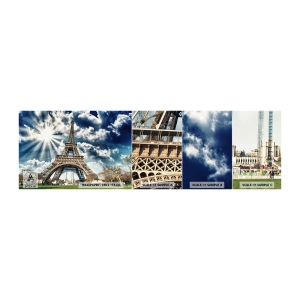 Vzorka samolepiacej fototapety Deluxe Sticker - Jediná taká pod slnkom - Eiffelova veža, Paríž, Architektúra - 100x30 cm