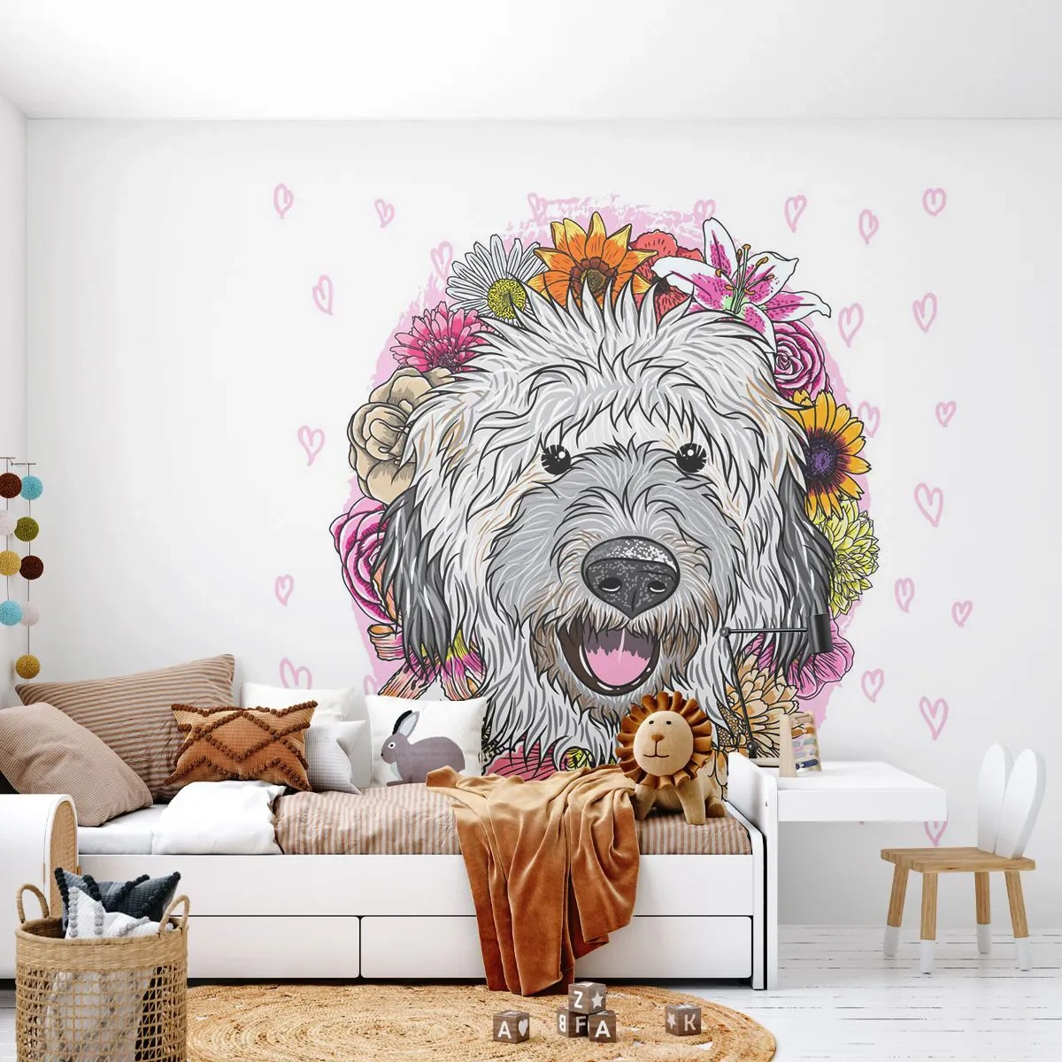 Fototapeta Standard Eco - Šteňacia radosť - Abstrakcia, pes, Pre deti - 300x210 cm