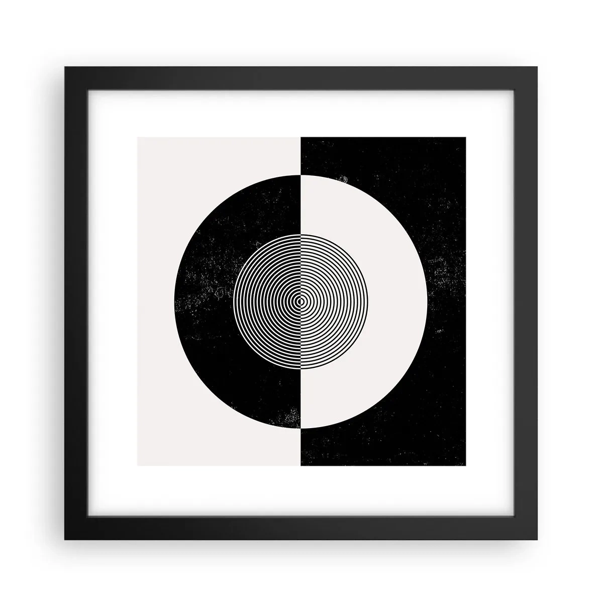 Plagát v čiernom ráme - Harmónia v čiernej a bielej - 30x30 cm