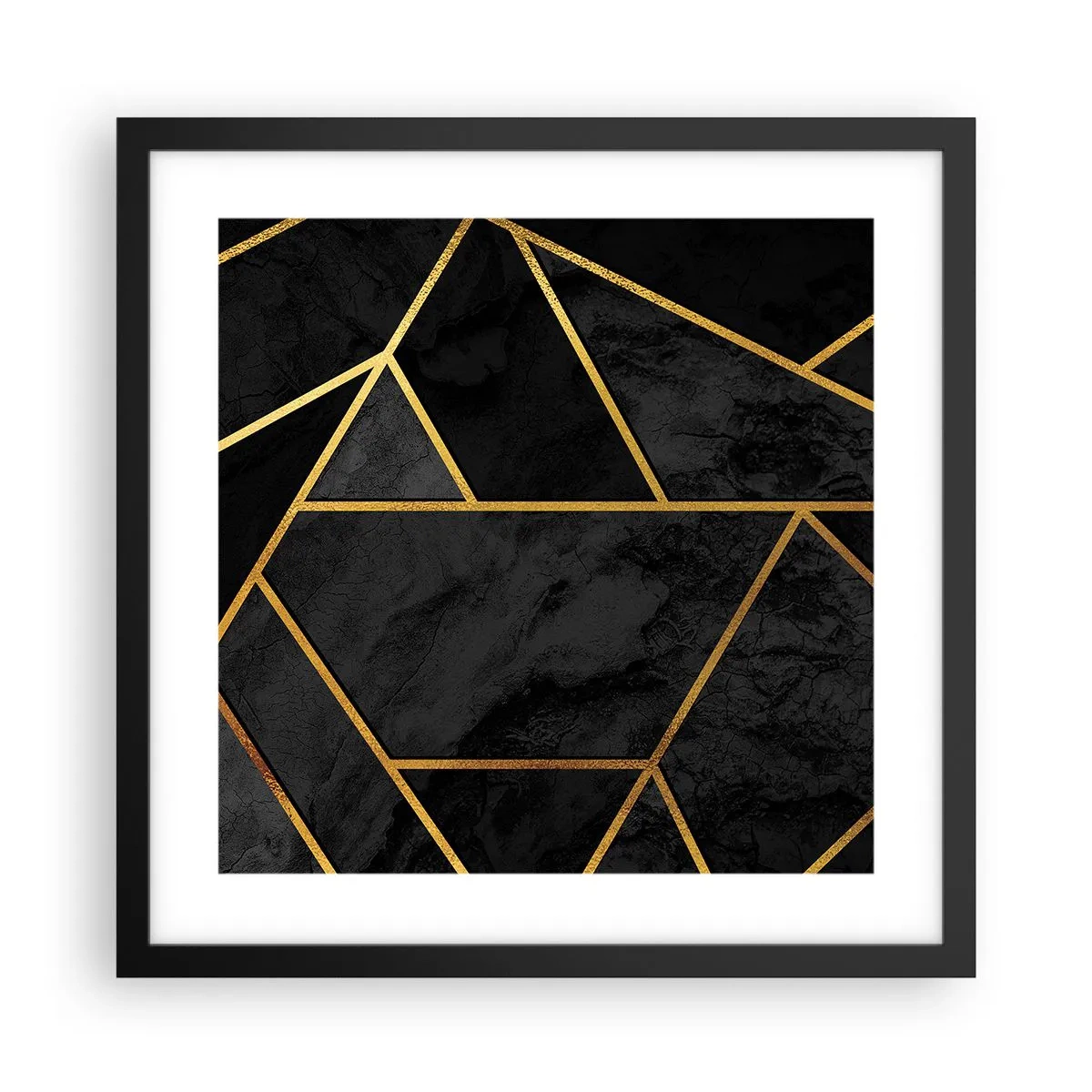 Plagát v čiernom ráme - Temnota a svetlo - 40x40 cm