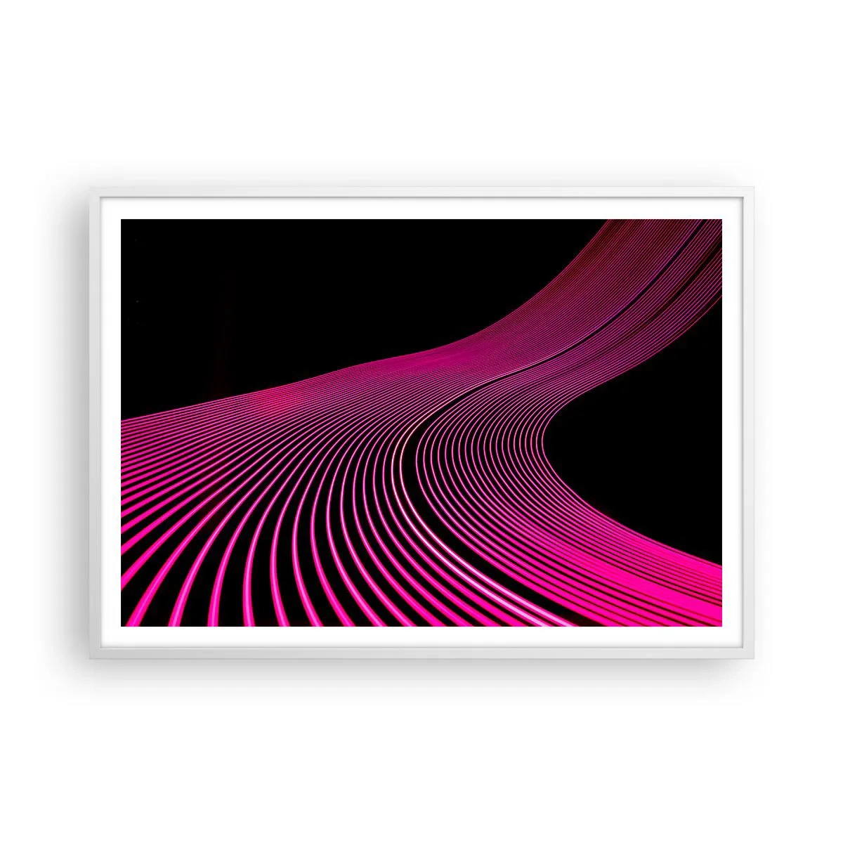 Plagát v bielom ráme - Bulvár svetla - 100x70 cm