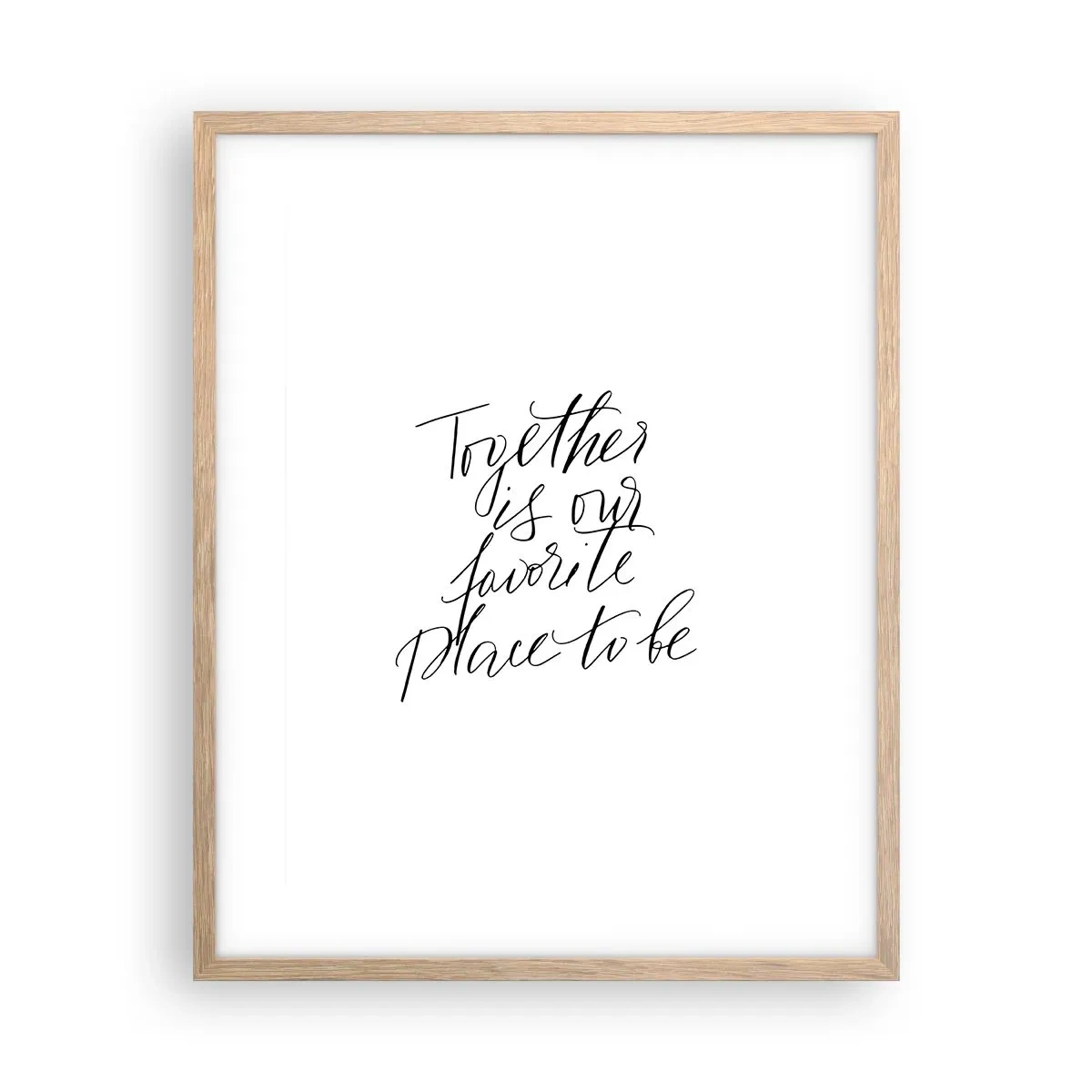 Plagát v ráme zo svetlého duba - Cítite to tiež? - 40x50 cm