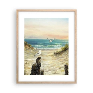 Plagát v ráme zo svetlého duba - Bezvetrie a samota - 40x50 cm