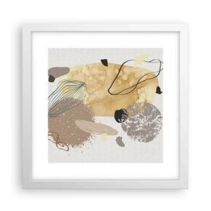 Plagát v bielom ráme - Abstraktná slivka - 30x30 cm