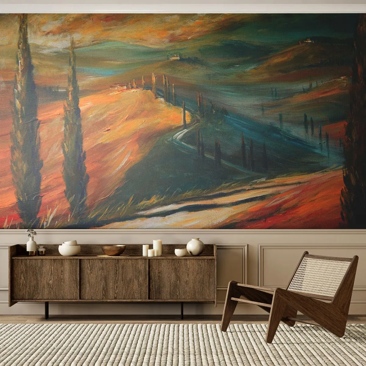 Fototapeta Premium Sand - Toskánska krajina - Krajina, Toskánsko, Cestuje - 100x70 cm