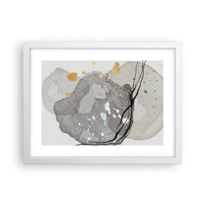 Plagát v bielom ráme - Organická kompozícia - 40x30 cm
