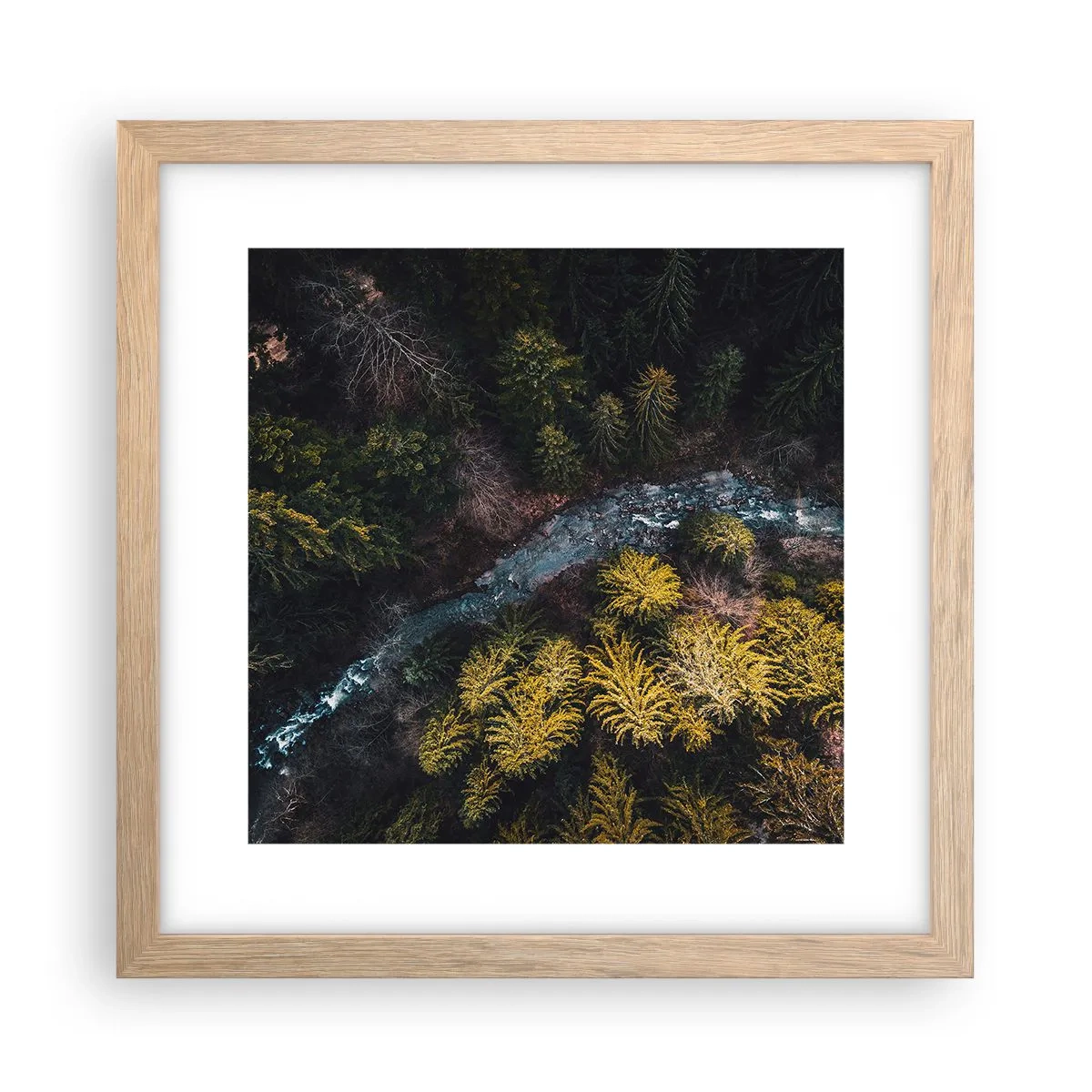 Plagát v ráme zo svetlého duba - Rýchlo, stále rýchlejšie - 30x30 cm