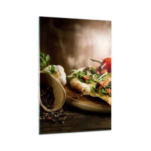 Obraz na skle - Priamo z pece a zo záhrady - 70x100 cm