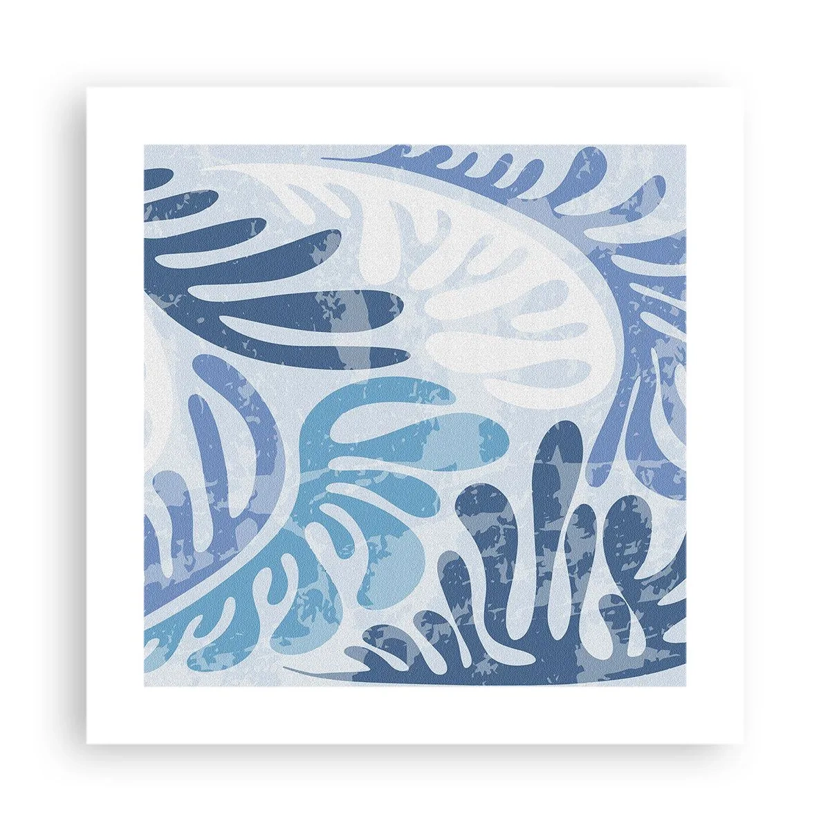 Plagát - Modré papradie - 40x40 cm