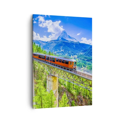 Obraz na plátne - Alpská železnica - 50x70 cm