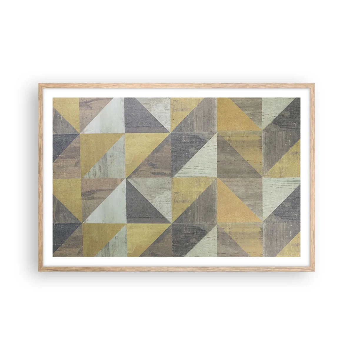 Plagát v ráme zo svetlého duba - V uhle trojuholníka - 91x61 cm