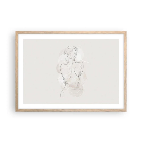 Plagát v ráme zo svetlého duba - Ako citlivý nástroj - 70x50 cm