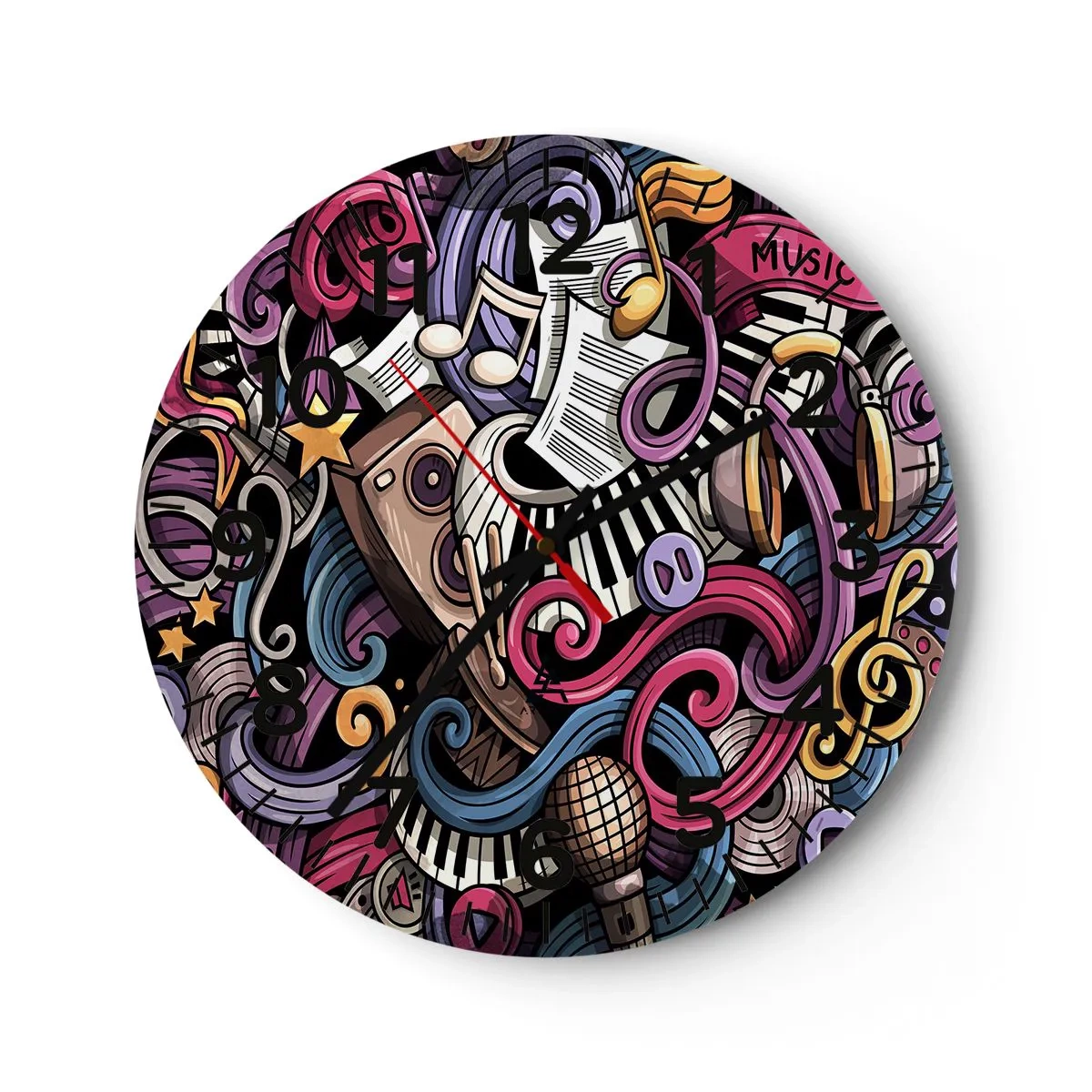 Nástenné hodiny - Komplikovaná melódia - 30x30 cm