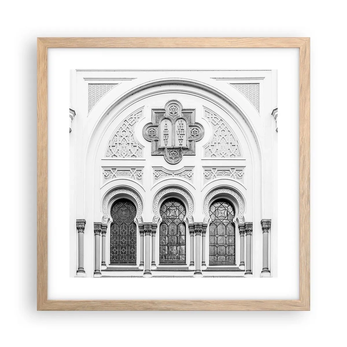 Plagát v ráme zo svetlého duba - Na pomedzí kultúr - 40x40 cm