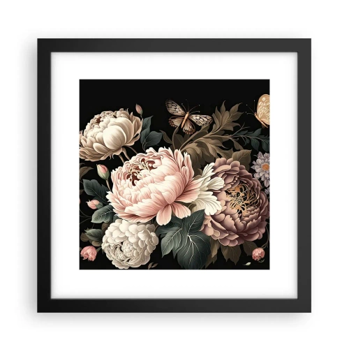 Plagát v čiernom ráme - V barokovom štýle - 30x30 cm