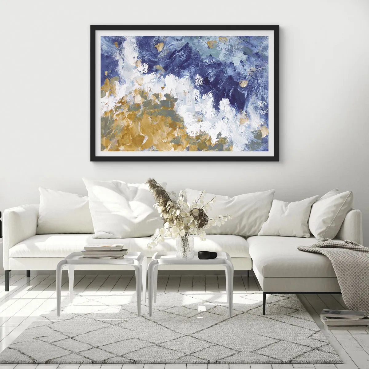 Plagát v čiernom ráme - Tanec živlov - 70x50 cm