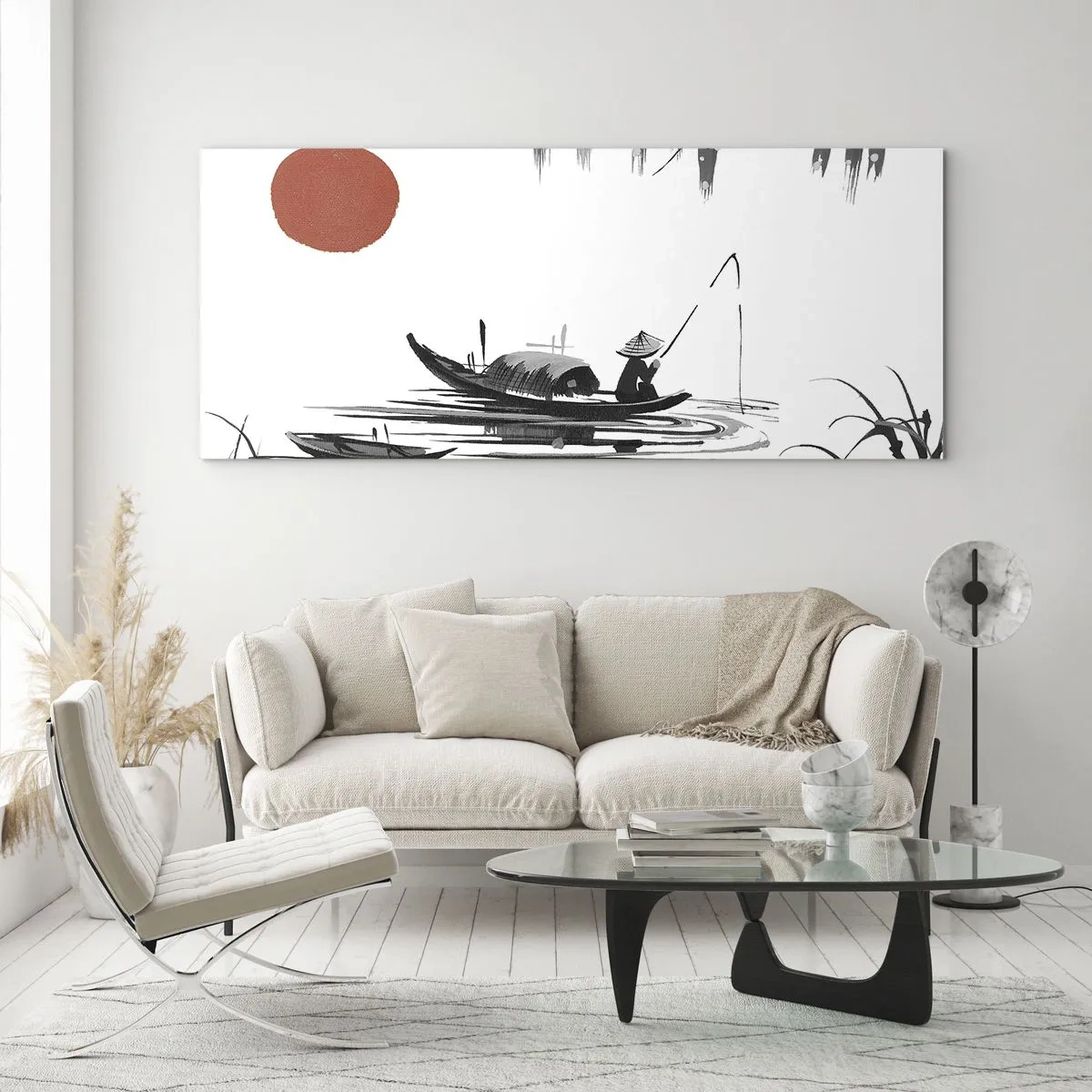 Obraz na skle - Ázijské popoludnie - 100x40 cm