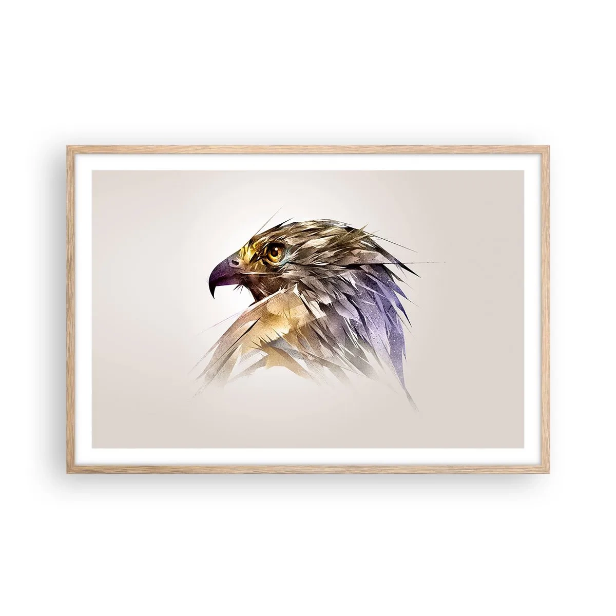 Plagát v ráme zo svetlého duba - Portrét bojovníka - 91x61 cm