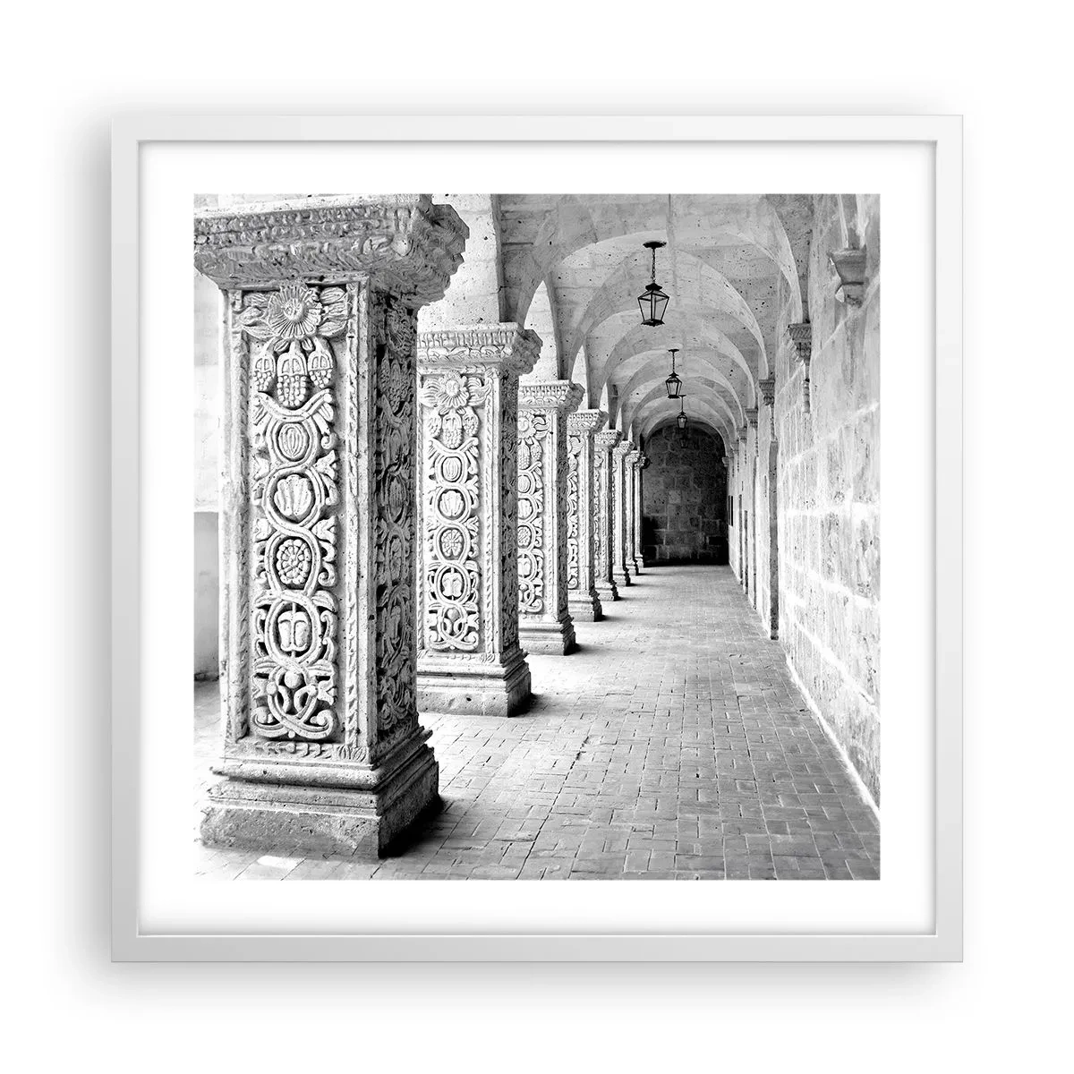 Plagát v bielom ráme - Kam…? - 50x50 cm