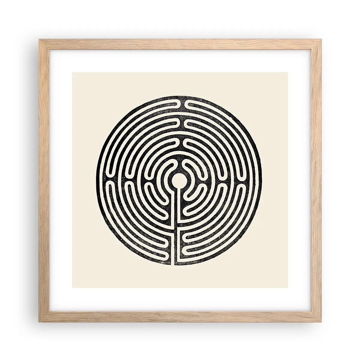 Plagát v ráme zo svetlého duba - Tajomný poriadok - 40x40 cm