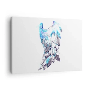 Obraz na plátne - Jemné anjelské krídla v pastelových odtieňoch - 70x50cm - Potrebujem krídla - Moderná nástenná dekorácia do obývacej izby a spálne ARTTOR