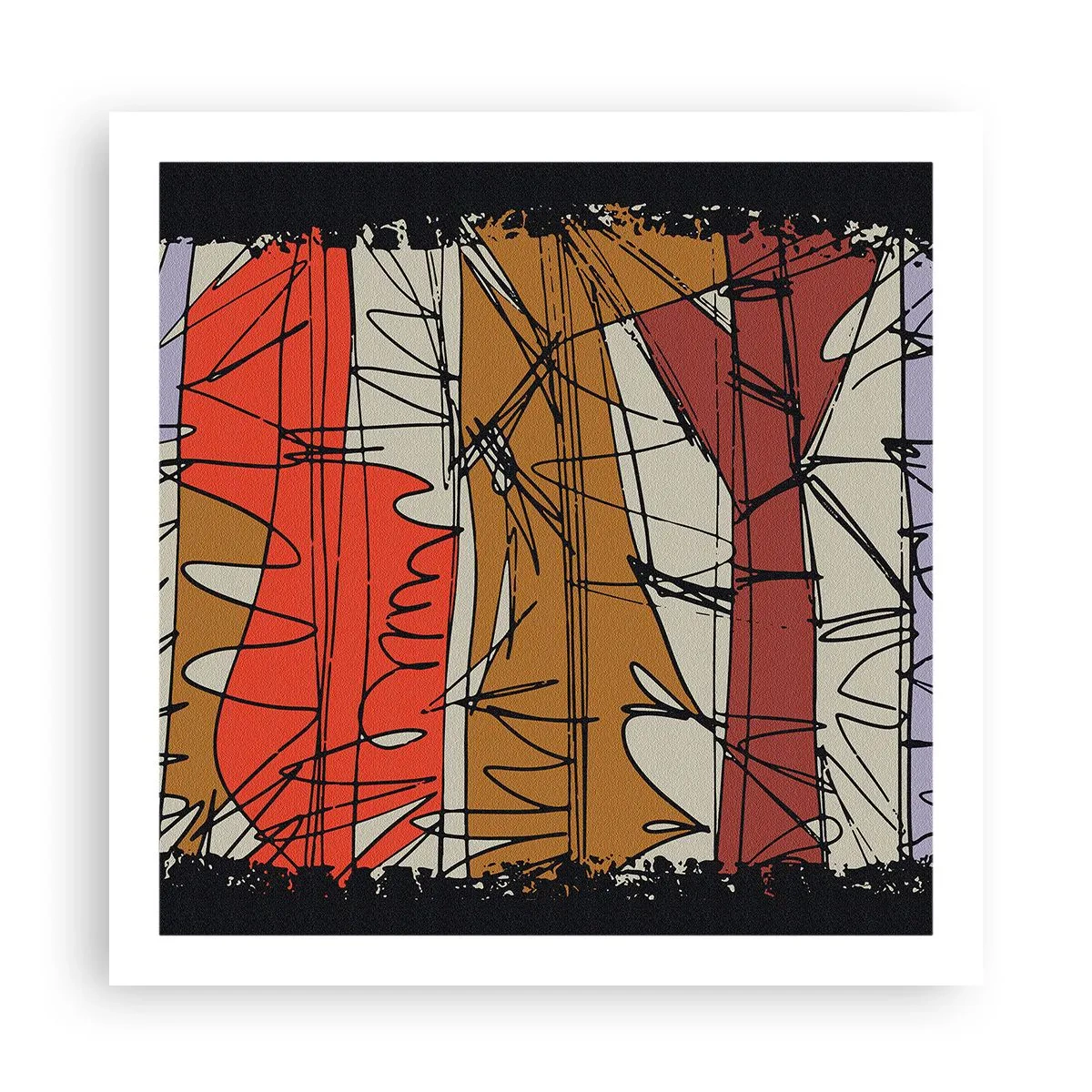 Plagát - Spontánna kompozícia - 60x60 cm