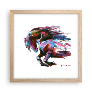 Plagát v ráme zo svetlého duba - Nadšenie - 30x30 cm