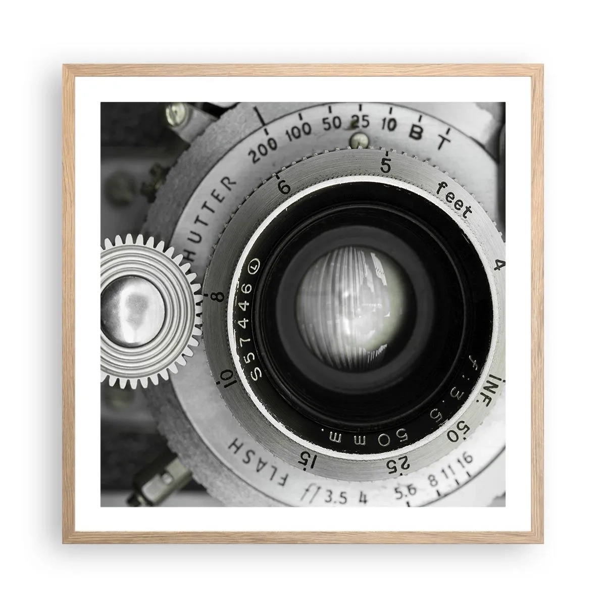 Plagát v ráme zo svetlého duba - Príbeh o Hollywoode - 60x60 cm