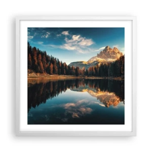 Plagát v bielom ráme - Dvojitá krajina - 50x50 cm