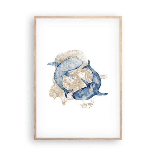 Plagát v ráme zo svetlého duba - Priateľstvo alebo láska? - 70x100 cm