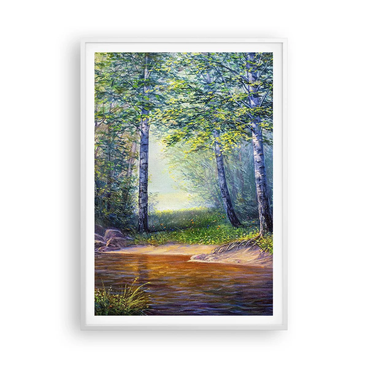 Plagát v bielom ráme - Idylické prostredie - 70x100 cm