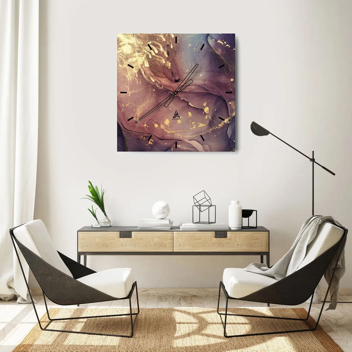 Nástenné hodiny - Hmota a duch - 40x40 cm