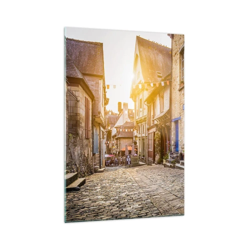 Obraz na skle - Biely duch mestečka - 70x100 cm