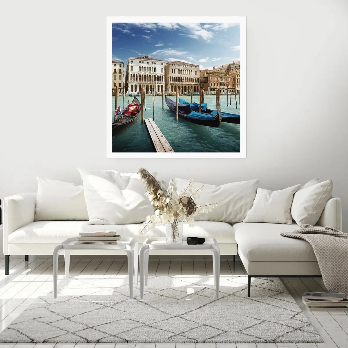 Plagát - Paláce v modrej - 50x50 cm