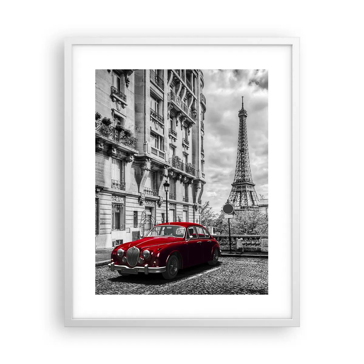 Plagát v bielom ráme - Dravec v meste - 40x50 cm