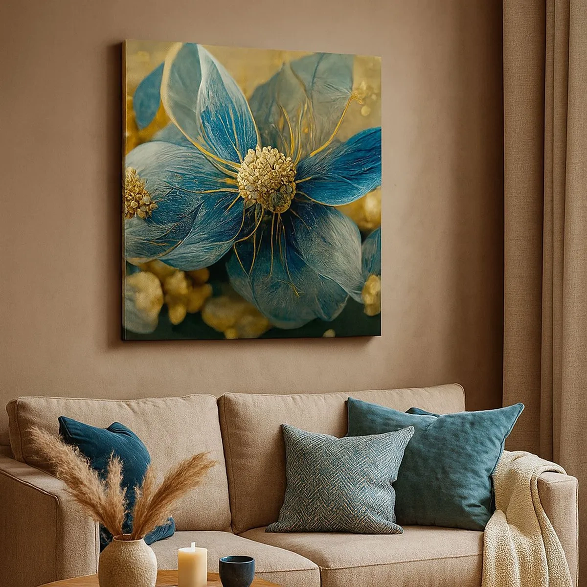 Obraz na plátne - Rozkvitnúť zlatom - 30x30 cm