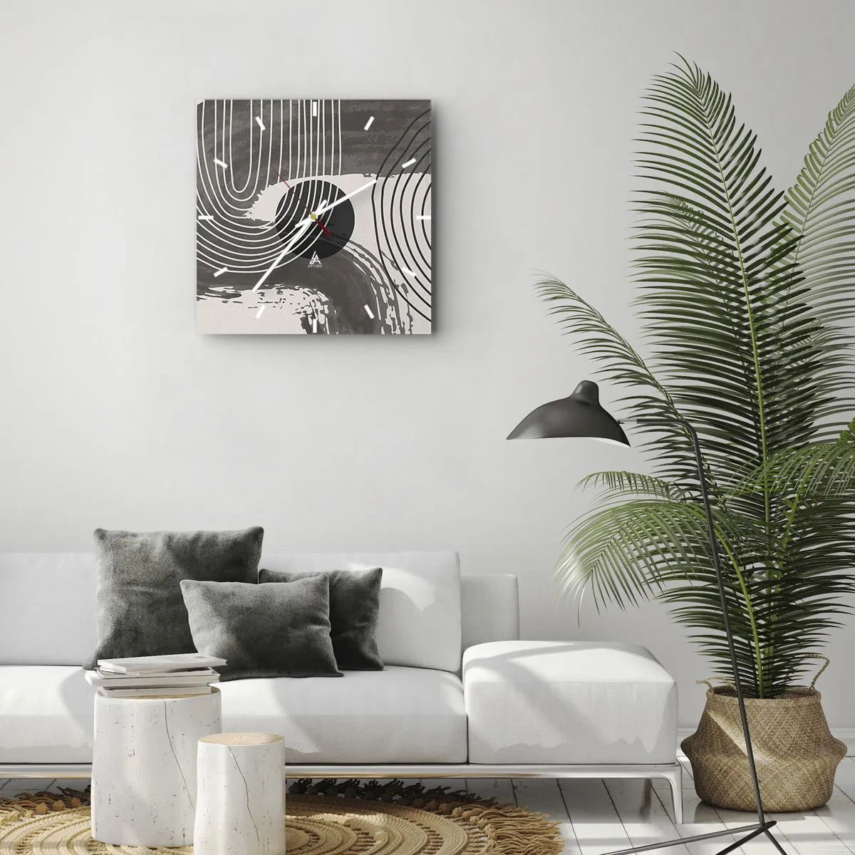 Nástenné hodiny - Ovál víťazí - 30x30 cm