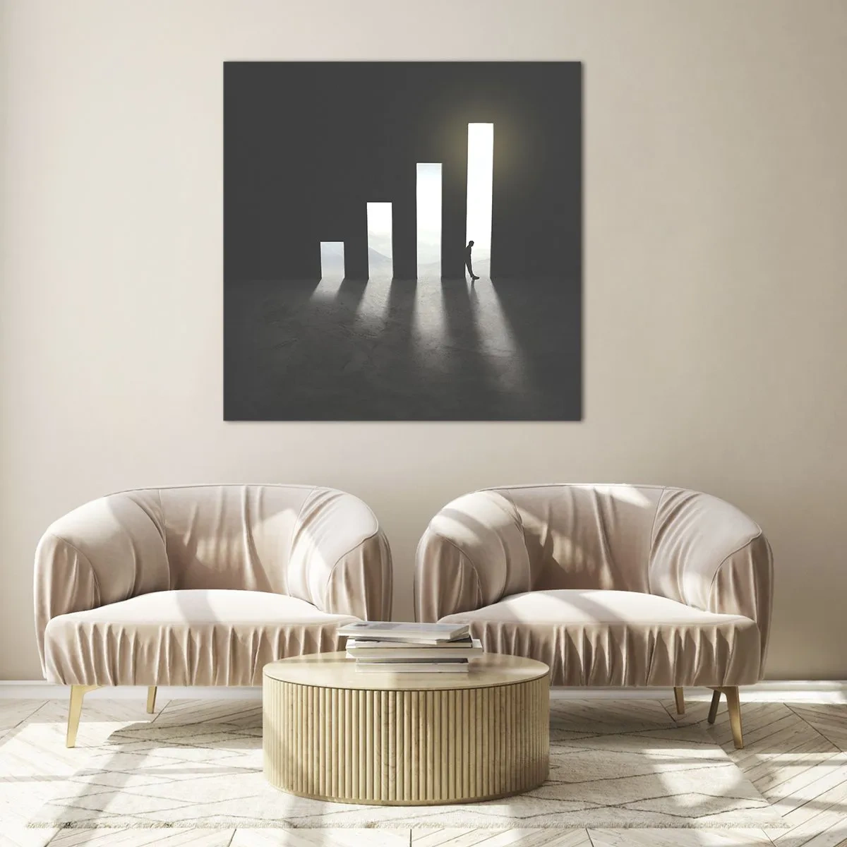 Obraz na skle - Úspech – impresia - 60x60 cm