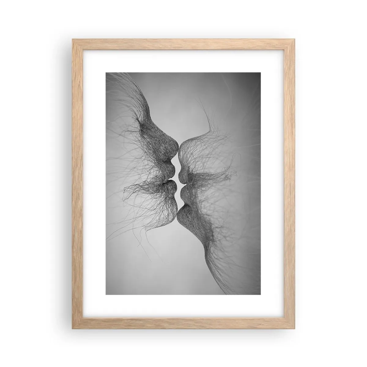 Plagát v ráme zo svetlého duba - Bozk vetra - 30x40 cm