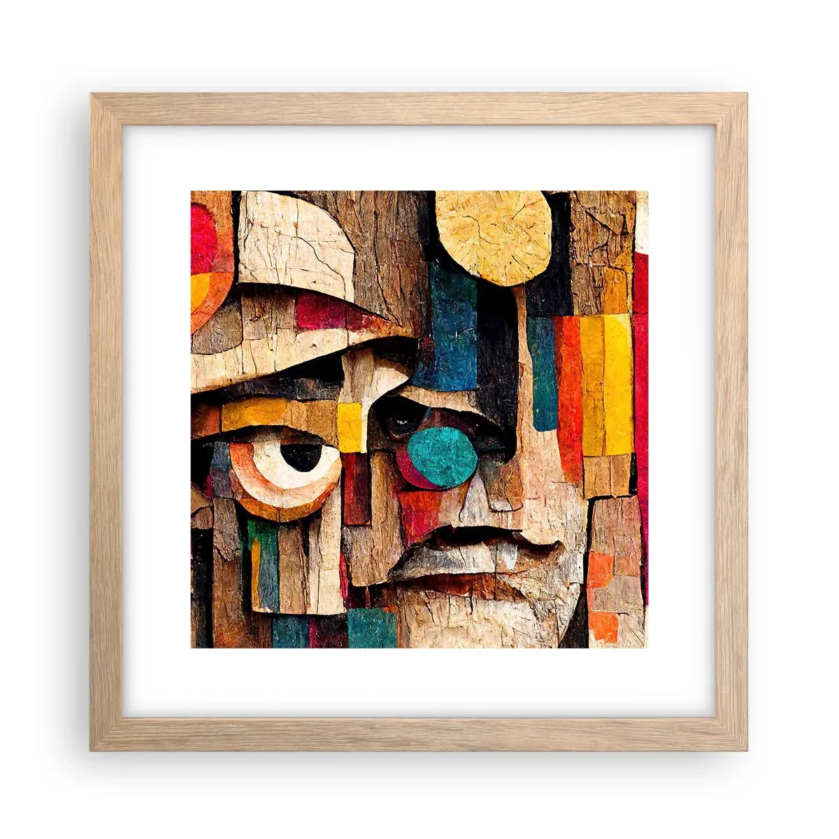 Plagát v ráme zo svetlého duba - Vidím ťa… - 30x30 cm