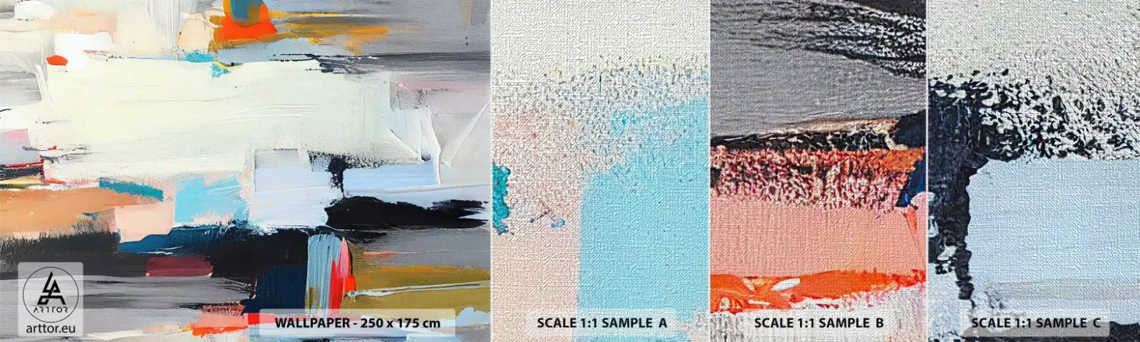 Vzorka fototapety Premium Canvas - Nejaký spôsob? - Moderné, Farby, Minimalistický - 100x30 cm