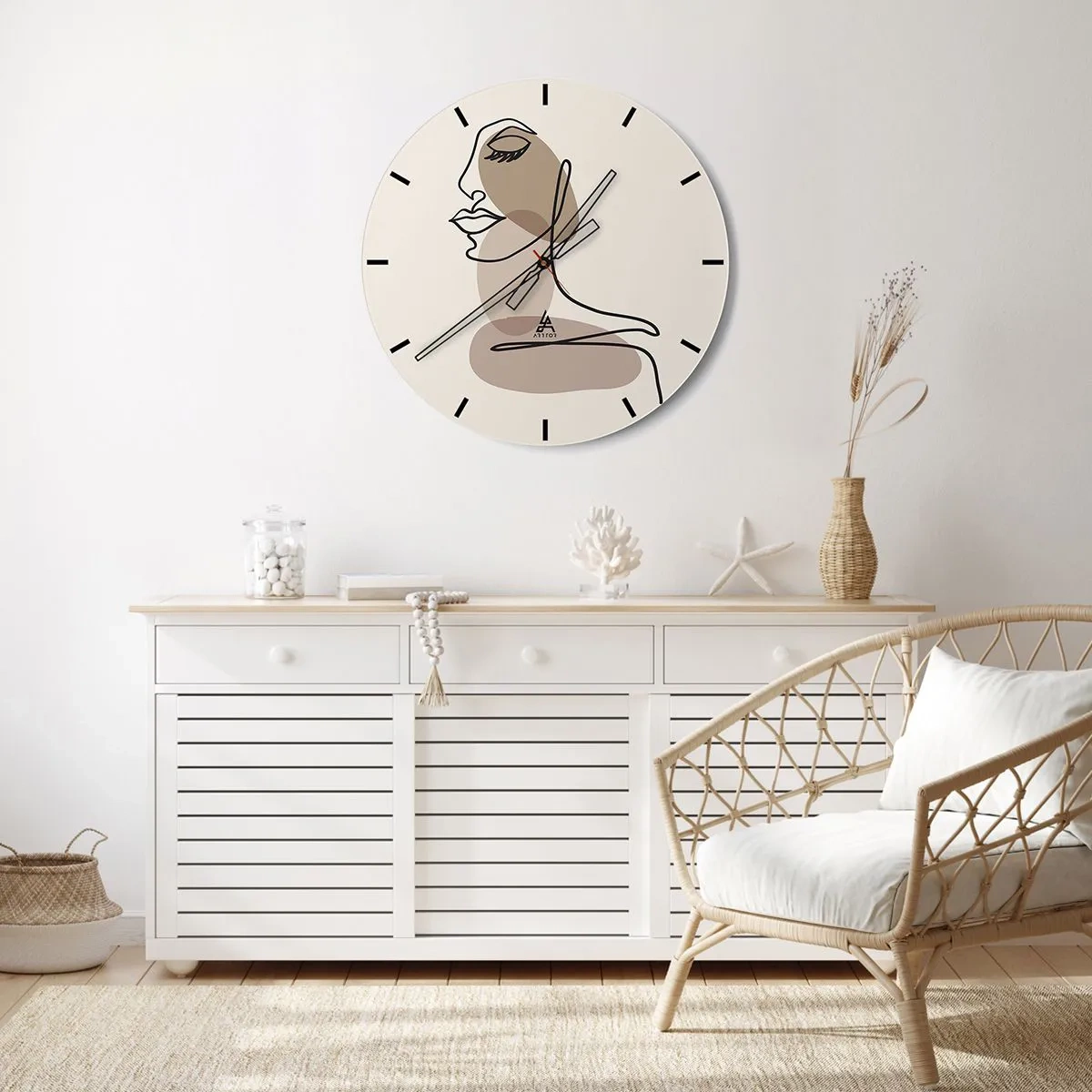 Nástenné hodiny - Pri počúvaní samého seba - 30x30 cm