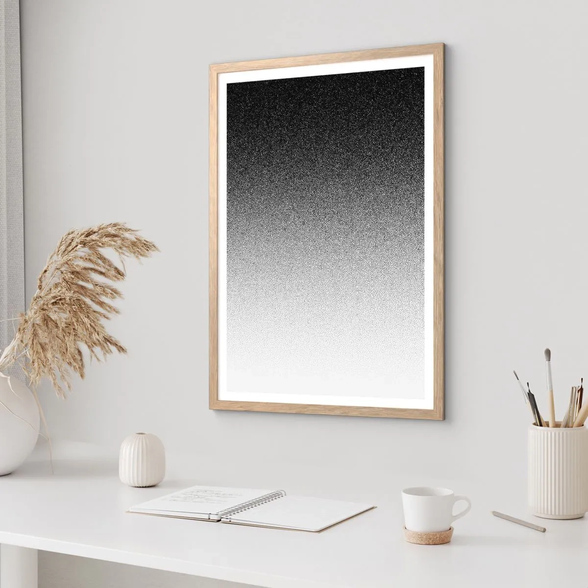 Plagát v ráme zo svetlého duba - Smerom ku svetlu - 61x91 cm
