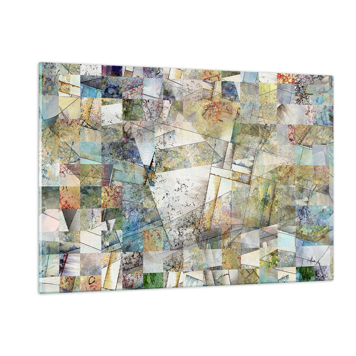 Obraz na skle - Geometrické preskupenie - 120x80 cm