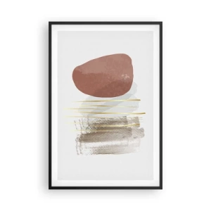 Plagát v čiernom ráme - Abstraktná kolonáda - 61x91 cm