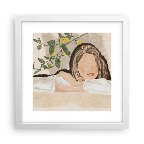 Plagát v bielom ráme - Kráska z juhu - 30x30 cm